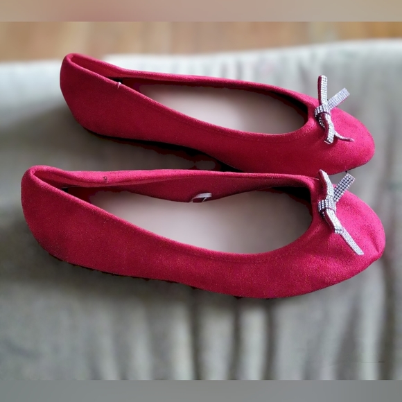 EUC | TORRID | Beautiful Rhinestone 🩰 Ballet Flats 🩰 | Faux Suede | Size: 12WW - Picture 3 of 12
